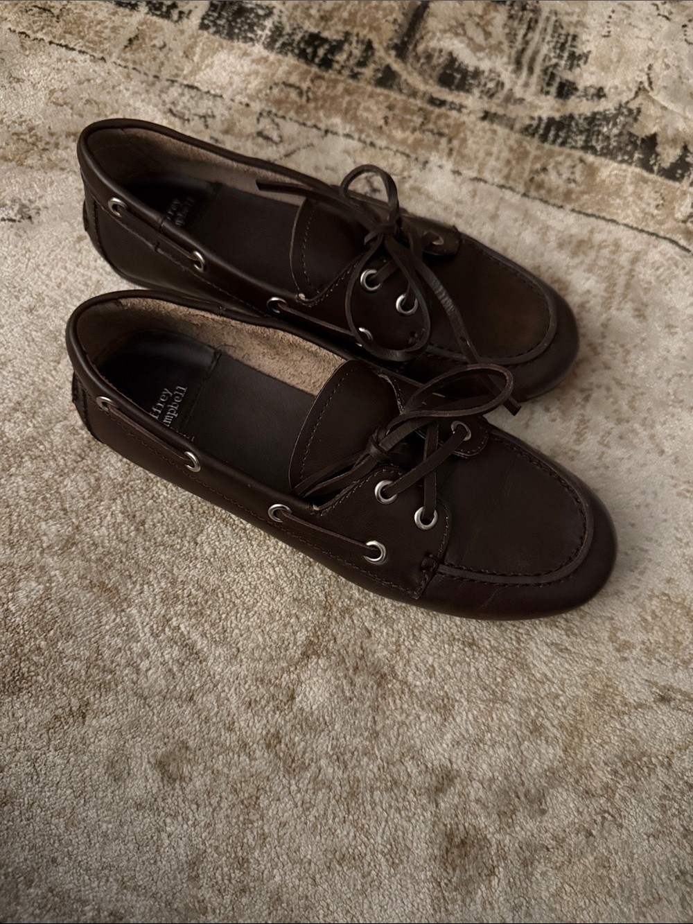 Jeffrey Campbell Dark Brown Leather Boat Shoes